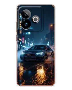 Чехол для Realme GT 7 с картинкой «Ночной город и Audi»