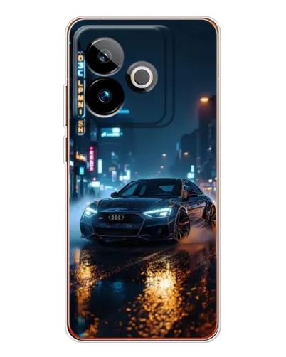 Чехол для Realme GT 7 с картинкой «Ночной город и Audi»