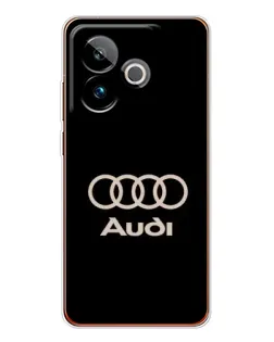Чехол для Realme GT 7 с картинкой «Audi — золотой логотип»