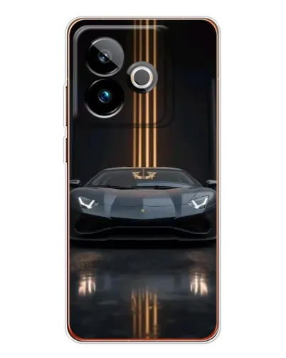 Чехол для Realme GT 7 с картинкой «Lamborghini золотые линии»