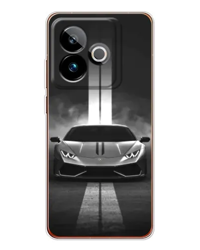 Чехол для Realme GT 7 с картинкой «Lamborghini симметрия дорог»