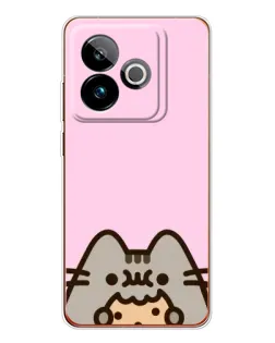 Чехол для Realme GT 7 с картинкой «Pusheen и печенье» Чехол для Realme GT 7 с картинкой «Pusheen и печенье»