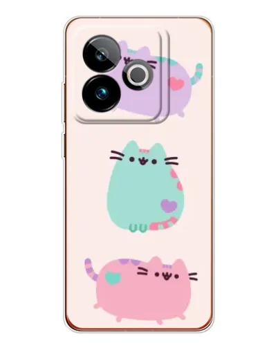 Чехол для Realme GT 7 с картинкой «Pusheen трио» Чехол для Realme GT 7 с картинкой «Pusheen трио»