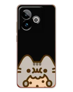 Чехол для Realme GT 7 с картинкой «Пушин на черном»