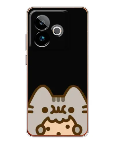 Чехол для Realme GT 7 с картинкой «Пушин на черном» Чехол для Realme GT 7 с картинкой «Пушин на черном»