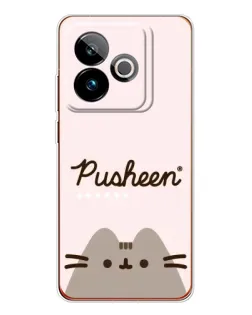 Чехол для Realme GT 7 с картинкой «Pusheen логотип»