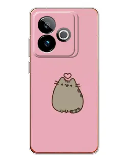 Чехол для Realme GT 7 с картинкой «Pusheen сердце»