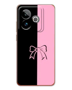 Чехол для Realme GT 7 с картинкой «Половинки банта»
