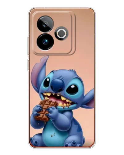 Чехол для Realme GT 7 с картинкой «Стич ест шоколад»
