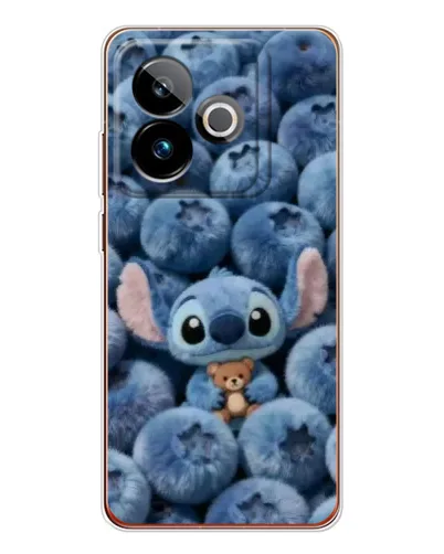 Чехол для Realme GT 7 с картинкой «Стич и голубика»