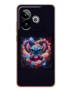 Чехол для Realme GT 7 с картинкой «Stitch в цветах» Чехол для Realme GT 7 с картинкой «Stitch в цветах»