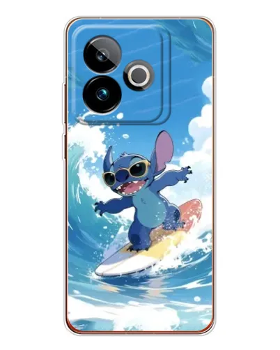 Чехол для Realme GT 7 с картинкой «Стич на волне»
