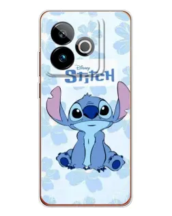 Чехол для Realme GT 7 с картинкой «Stitch среди цветов» Чехол для Realme GT 7 с картинкой «Stitch среди цветов»