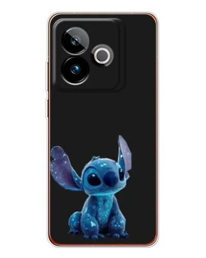 Чехол для Realme GT 7 с картинкой «Стич на черном»