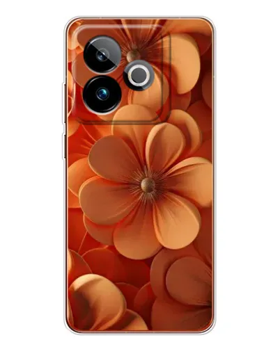 Чехол для Realme GT 7 с картинкой «Оранжевый макро цветок»