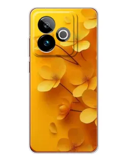 Чехол для Realme GT 7 с картинкой «Золотые лепестки»