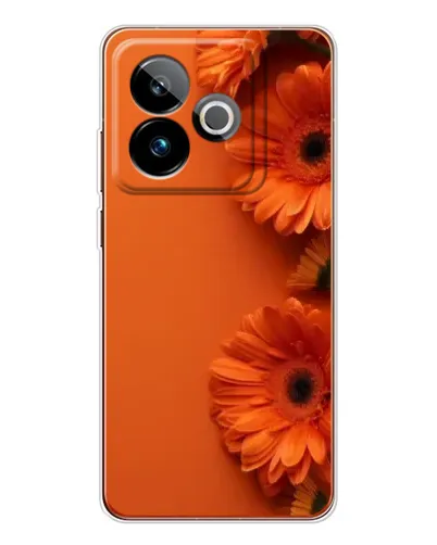Чехол для Realme GT 7 с картинкой «Оранжевые герберы»