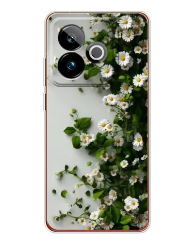 Чехол для Realme GT 7 с картинкой «Ветка мелких белых цветов»