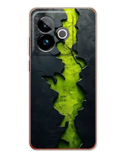Чехол для Realme GT 7 с картинкой «Салатовый разлом скалы»