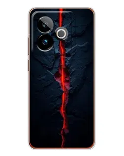 Чехол для Realme GT 7 с картинкой «Kрасная лавовая трещина»