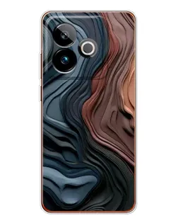 Чехол для Realme GT 7 с картинкой «Цветные волны каньона»