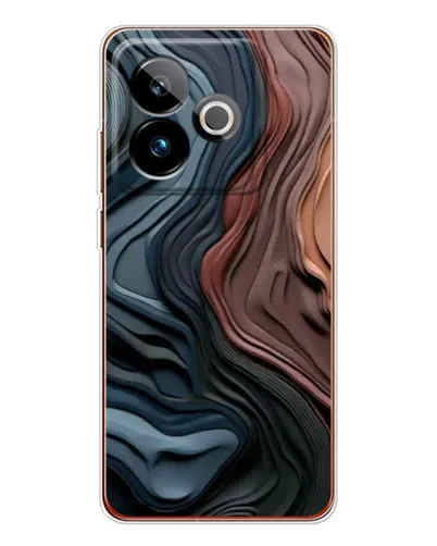 Чехол для Realme GT 7 с картинкой «Цветные волны каньона»