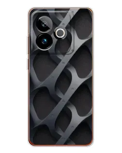Чехол для Realme GT 7 с картинкой «Объемное серое плетение»