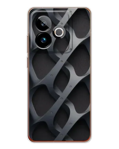 Чехол для Realme GT 7 с картинкой «Объемное серое плетение»