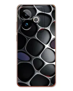 Чехол для Realme GT 7 с картинкой «Объемная темная решетка»