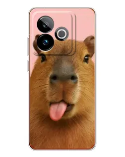 Чехол для Realme GT 7 с картинкой «Капибара с языком» Чехол для Realme GT 7 с картинкой «Капибара с языком»