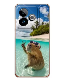Чехол для Realme GT 7 с картинкой «Капибара на море» Чехол для Realme GT 7 с картинкой «Капибара на море»