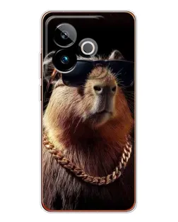 Чехол для Realme GT 7 с картинкой «Капибара золотая цепь» Чехол для Realme GT 7 с картинкой «Капибара золотая цепь»