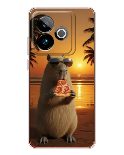 Чехол для Realme GT 7 с картинкой «Капибара с пиццей» Чехол для Realme GT 7 с картинкой «Капибара с пиццей»