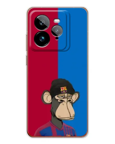 Чехол для Realme GT 7Pro с картинкой «Bored Ape — фанат Барсы»