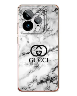 Чехол для Realme GT 7Pro с картинкой «Gucci — мраморный шик»