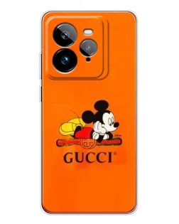 Чехол для Realme GT 7Pro с картинкой «Микки Маус Gucci — оранж»