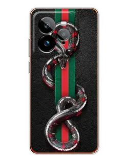 Чехол для Realme GT 7Pro с картинкой «Gucci — змея на полосе»