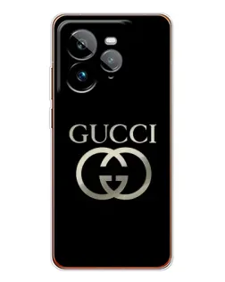 Чехол для Realme GT 7Pro с картинкой «Gucci — золото на черном»