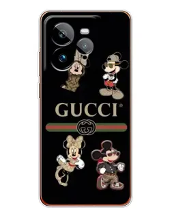 Чехол для Realme GT 7Pro с картинкой «Gucci — герои Disney и монограмма»