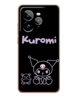 Чехол для Realme GT 7Pro с картинкой «Kuromi — черный минимализм»
