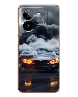 Чехол для Realme GT 7Pro с картинкой «BMW в дыму»