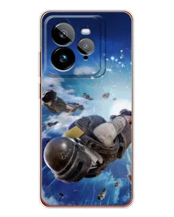 Чехол для Realme GT 7Pro с картинкой «Десант PUBG — прыжок»