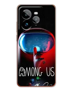 Чехол для Realme GT 7Pro с картинкой «Красный импостер — макро»