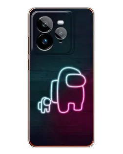 Чохол для Realme GT 7Pro з картинкою «Among Us неон-арт»