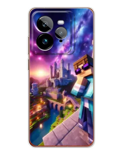 Чехол для Realme GT 7Pro с картинкой «Стив и космос» Чехол для Realme GT 7Pro с картинкой «Стив и космос»
