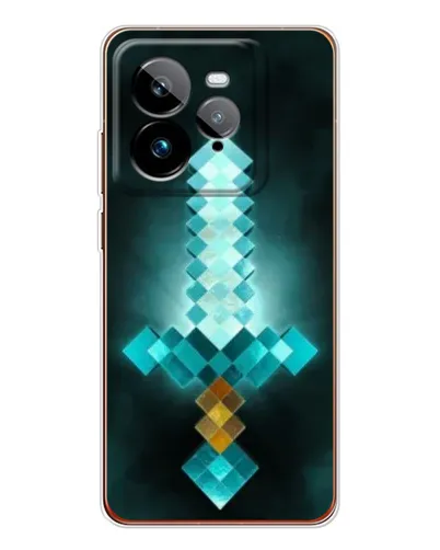 Чехол для Realme GT 7Pro с картинкой «Алмазный меч неон» Чехол для Realme GT 7Pro с картинкой «Алмазный меч неон»