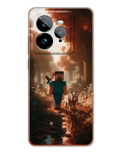 Чехол для Realme GT 7Pro с картинкой «Стив в лесу» Чехол для Realme GT 7Pro с картинкой «Стив в лесу»