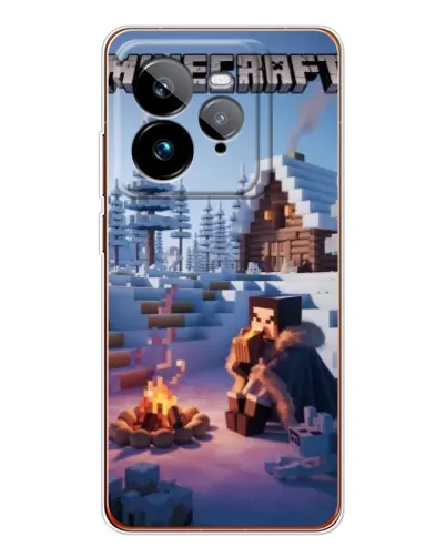 Чехол для Realme GT 7Pro с картинкой «Зимний Minecraft» Чехол для Realme GT 7Pro с картинкой «Зимний Minecraft»