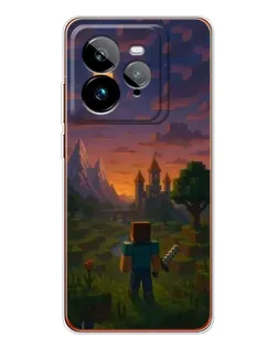 Чехол для Realme GT 7Pro с картинкой «Стив у башни»