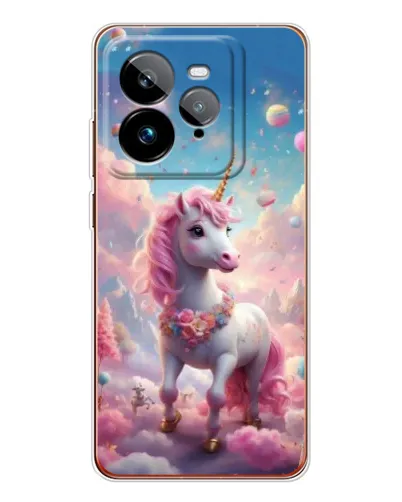 Чехол для Realme GT 7Pro с картинкой «Единорог среди облаков»